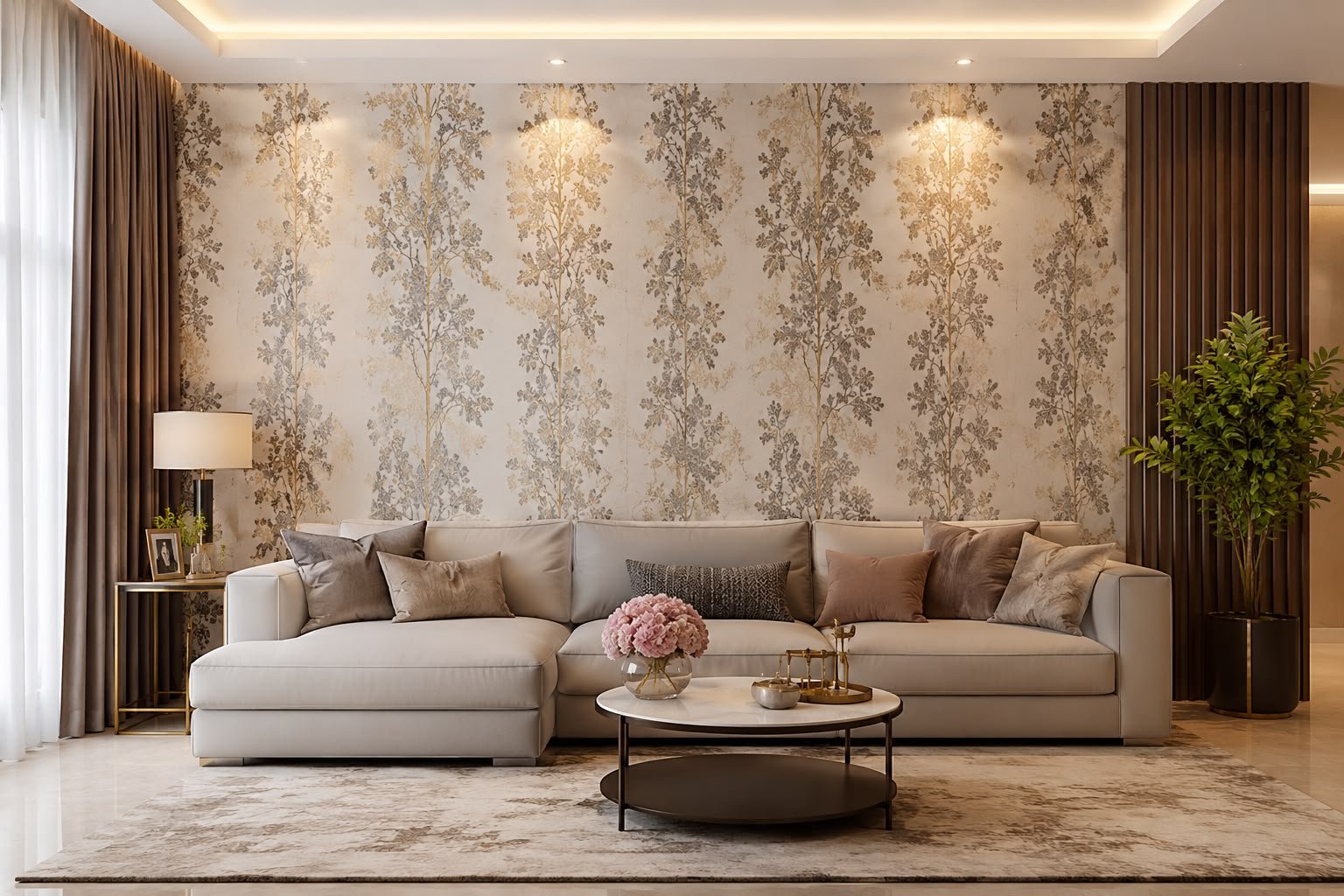 Elegant wallpaper installation by Qurtains